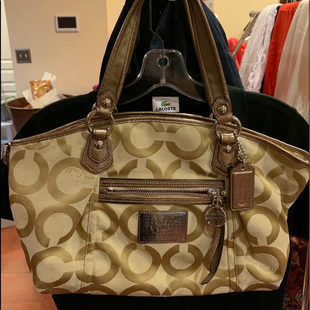 Gold coach purse